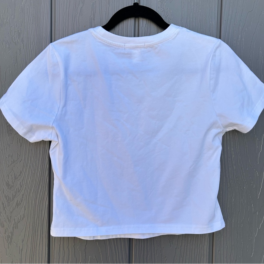 Hot Topic Secret Society Cropped Beaded Bow Tie T shirt Size Small Coquette - Picture 3 of 7